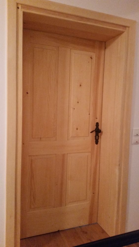 Drzwi tradycyjne, styl Alpejski, okleinowane w 100% drewno klejone warstwowo
